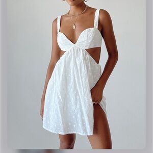 Princess Polly white cut out mini dress